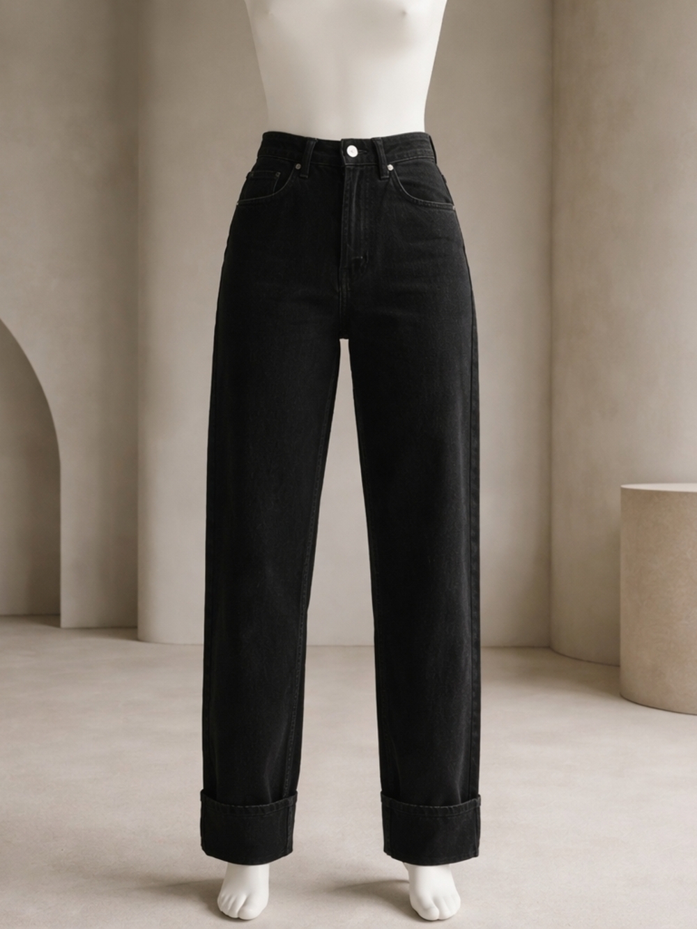 Twik Simons Wide Leg Black Jeans High Rise | Size 24 | NEW with Tags